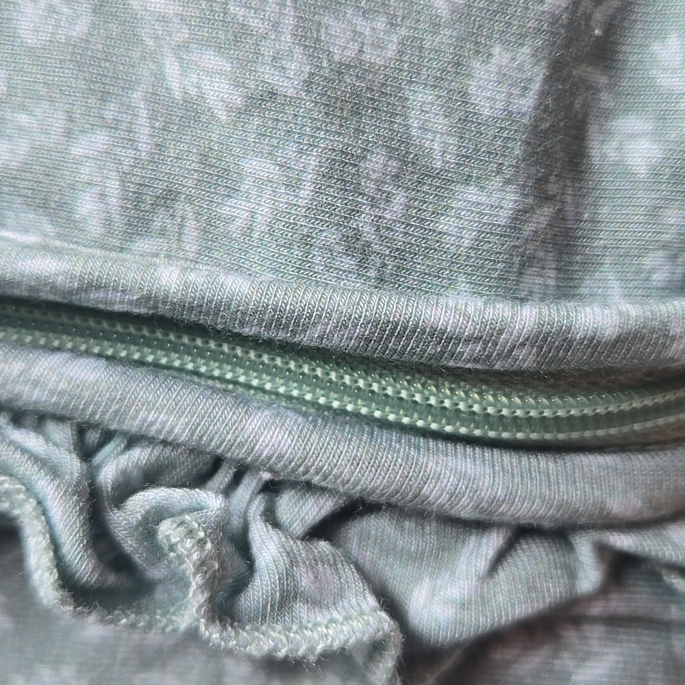 Charlie's Project Little Snuggles Light Green Ruffled Convertible Romper - Picture 11 of 12